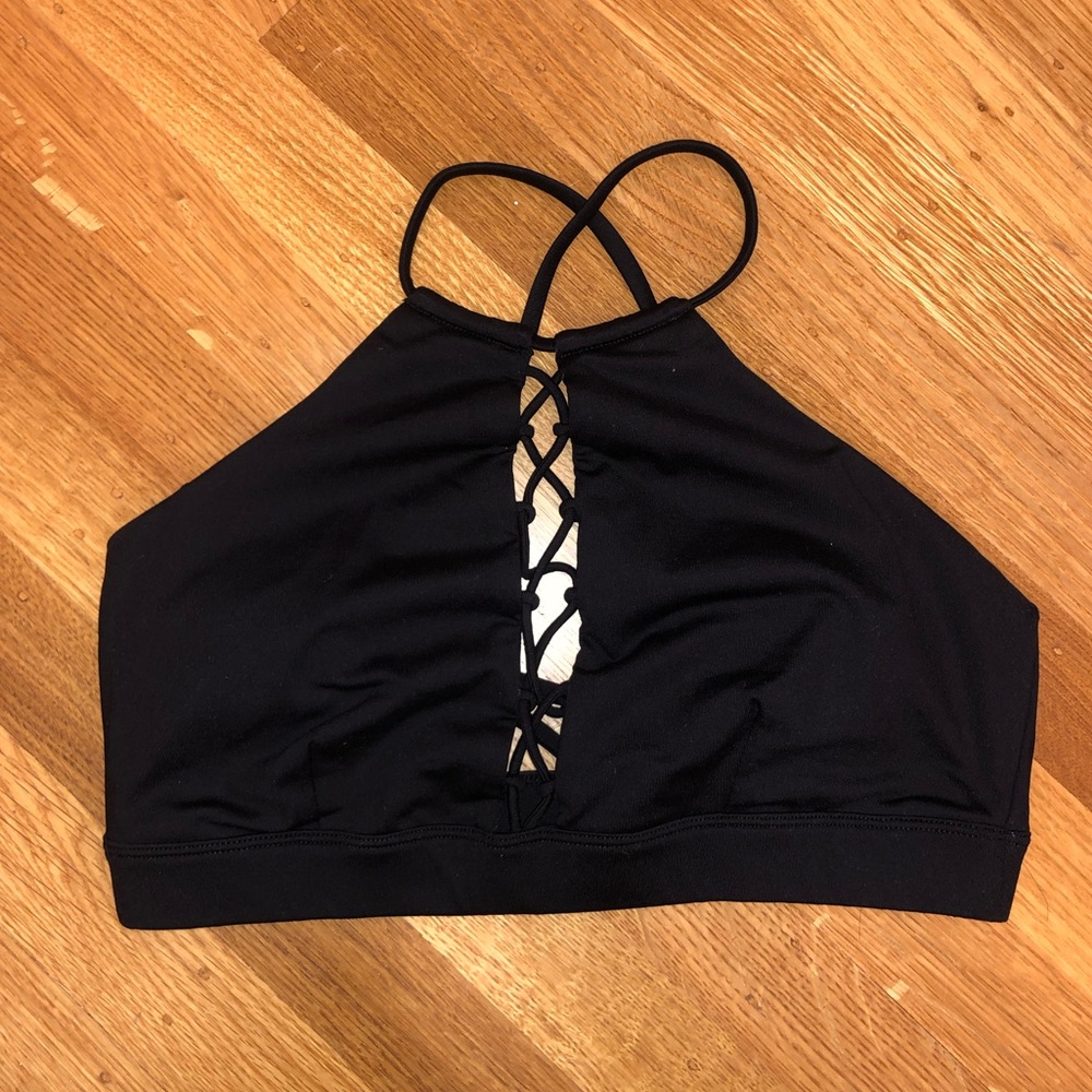 Alo Yoga Black Strappy Criss Cross Bra Size M